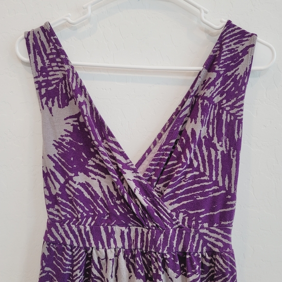 💕 Liz Lange Maternity & Nursing Sleeveless Top Gray & Purple Women's Size Large - Picture 9 of 10